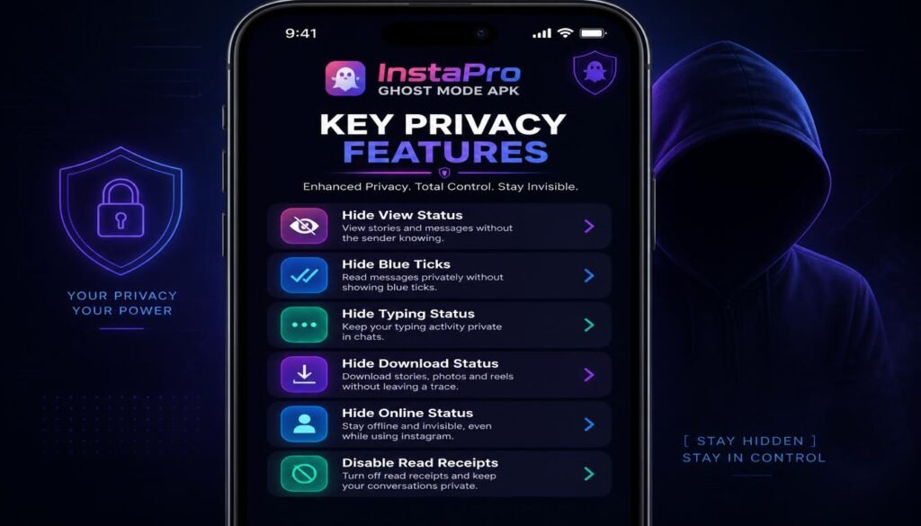 Key Privacy Features of InstaPro Ghost Mode APK